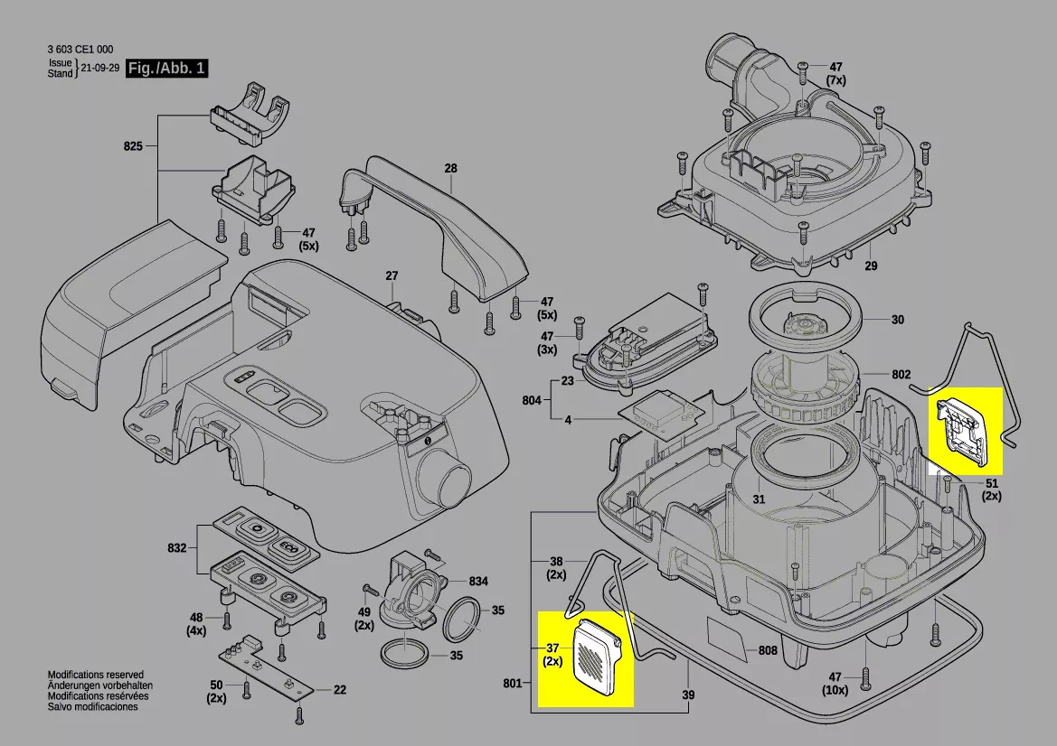 Clips de fermeture cuve aspirateur Bosch réf. 1 619 PB5 676